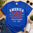 thumbnail image 3 of Olvira02 Unisex 250 Years of Freedom 1776-2026 American Flag Patriotic Family Matching Graphic T-Shirt, 3 of 6