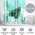 thumbnail image 5 of Extra Long 72"x84" Sea Turtle Shower Curtain Set with Hooks,Blue Starfish Seashell Coral Bathroom Curtain,Waterproof Washable Fabric for Bathroom Decor, 5 of 6