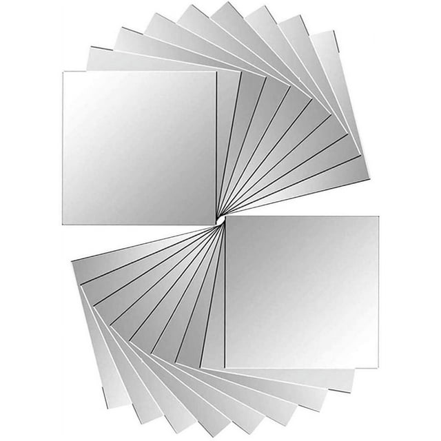 Azulejos de espejo autoadhesivos 15 x 15 cm de 18 espejos de pared decorativos azulejos de espejo espejos de azulejos espejos para pegar espejos decorativos para cocinas baños salones armarios