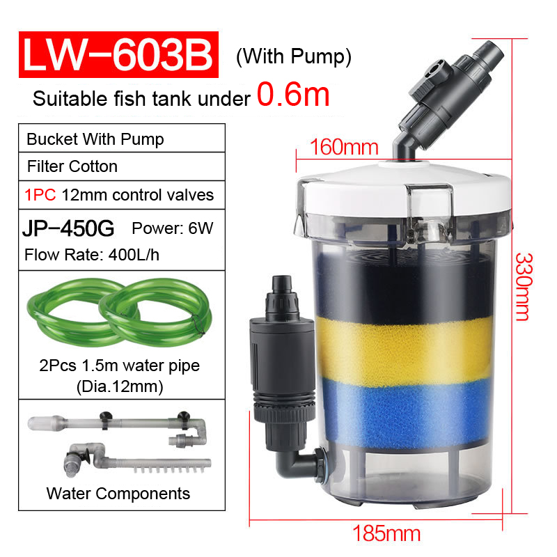 Super Quiet High Efficiency Portable Aquarium External Canister Filter