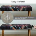 thumbnail image 5 of Whosucclay Wolf Galaxy Forest Print Dining Room Bench Covers Non-Slip Bench Chair Slipcovers Dust Proof Bench Seat Cushion Slipcovers Removable Bench Protectors for Wedding, Hotel, Party, 5 of 7
