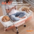 thumbnail image 6 of Genpo Cross Legged Office Chair, Criss Cross Desk Chair with Wheels, White Teddy Fleece Big and Tall Reclining Office Chair 500lbs with Foot Rest, Reversible Armrests & Wide Seat, 6 of 6