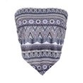 thumbnail image 2 of Boho Ladies Strapless Bandeau Estampado con cordones Bowknot Backless Wrap Tank Chaleco Gris negro Salvador Chaleco superior de tubo de mujer, 2 of 8