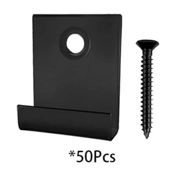Attache Dissimulée pour Terrasse en Composite pour une Installation Sécuritaire et Affleurante, Fixation de Qualité, Fixation Facile pour Planche, 50 Pcs