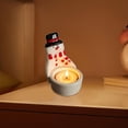 thumbnail image 1 of Portavelas navideño de muñeco de nieve, decoración de mesa, estatuilla en miniatura, bonito candelabro, soporte para velas para el hogar, oficina,, 1 of 9