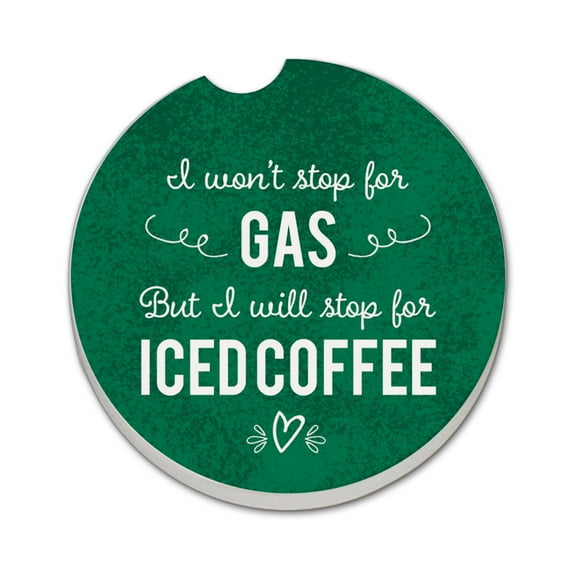 Thirstystone "Iced Coffee" Single Absorbent Stone Car Coaster