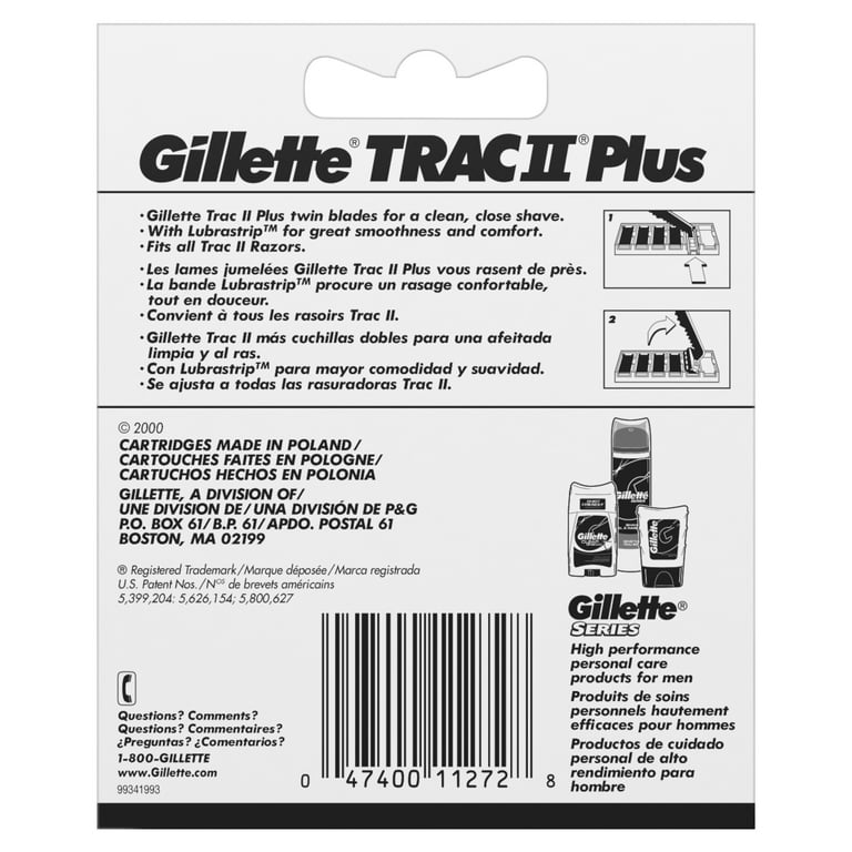 Gillette Trac II Plus Cartridges 10 Each - Walmart.com