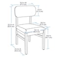 thumbnail image 3 of Better Homes & Gardens Juliet Upholstered Dining Chairs, Black and Cream, Set of 2, 3 of 9