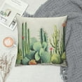 thumbnail image 2 of RUIYC Hand Painted Green Cactus Plants In The Desert Inspiration Cushion Cover Case For Sofa Living Room Decorative Throw Lumbar Pillow Case Cushion Cover Rectangle, 2 of 5