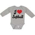 thumbnail image 3 of Inktastic Softball Sports Gift for Girls Girls Long Sleeve Baby Bodysuit, 3 of 5