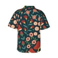 thumbnail image 3 of Disketp Hawaiian Shirts For Men,Berries And Flowers Print Mens Casual Short Sleeve Button Down Shirts Beach Shirt, 3 of 8