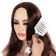 thumbnail image 5 of Peine para enredos vaciado - Peine curvo con cerdas de jabalí - Cepillo de peinado para el cabello, 5 of 5