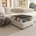 thumbnail image 6 of U-Shape Sectional Sofa, 123" Modern Living Room Sofa Set with Storage Function, Large Sleeper Couch 6 Seat with Ottoman, Sectionals Chaise for Living Room, Chenille, 6 of 7