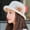 Beige, variant on Women's Hat Elegant Braided Edge Straw Hat, Summer Outdoor Sun Hat Sunshade-WE