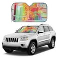 thumbnail image 3 of YFYANG Front Windshield Sun Shade, Urban Architecture Graffiti Foldable Car Visor for Cars, Trucks, SUVs, Small, 3 of 9