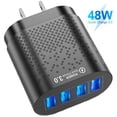 thumbnail image 1 of Dispositivo De Carga Rápida Cargador Usb Con 4 Puertos Usb Adaptador De Corriente Portátil 48W/5V/3A Qc3.0 Yuarrent EL016369-01, 1 of 5