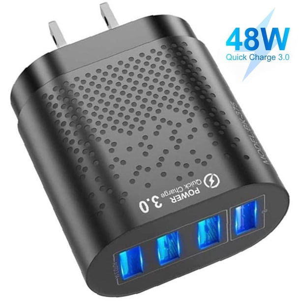 Dispositivo De Carga Rápida Cargador Usb Con 4 Puertos Usb Adaptador De Corriente Portátil 48W/5V/3A Qc3.0 Yuarrent EL016369-01