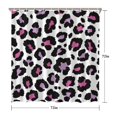 thumbnail image 5 of White and Pink Of Leopard Print Shower Curtain 72"x72" ,Bathroom Decorative Shower Curtains Set with 12 Hooks,Modern Waterproof Washable Shower Curtain, 5 of 6