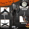 thumbnail image 5 of Gymax 8.5 FT Halloween Decoration Animated Standing Grim Reaper Creepy Sounds, 5 of 8