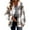 Khaki, variant on Fartey Plus Size Womens Plaid Fleece Shacket Jacket Oversized Flannel Button Down Fall Hoodie Jackets with Drawstring Warm Winter Coats Khaki 3XL