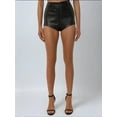 thumbnail image 3 of Faux Leather Fitted Hot Shorts, 3 of 5