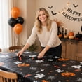 thumbnail image 7 of Halloween Disposable Tablecloth 54x108Inch, Black Pumpkin Design Party Cloth, Waterproof Plastic Table Cover for Indoor Outdoor Dining Buffet Decor, 7 of 7