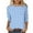 Light Blue, variant on CHGBMOK Women Polka Dots T Shirt 3/4 Sleeve Tunic Crew Neck Tee Casual Dressy Blouses Loose Pullover Shirts