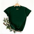 thumbnail image 3 of Yubnlvae Women's Short Sleeve Casual Solid Loose Crew Neck T Shirts Green XL, 3 of 7