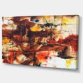 thumbnail image 2 of Taches Rouges et Jaunes Aquarelle - Grande Œuvre d'Art sur Toile Abstraite, 2 of 4