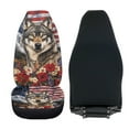 thumbnail image 4 of Uorisanigo Car Seat Covers Set of 2 Premium High Back Seat Cover Soft and Comfortable Floral Wolf USA Flag Auto Seats Covers Universal for SUVs Trucks Van Sedans, 4 of 7
