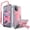 Pink, variant on FITO For iPhone 11 Case, Phone Case with Screen Protector and Kickstand (Black)