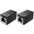 thumbnail image 1 of extensores de acoplador RJ45, adaptador de cable Ethernet hembra a hembra, color negro, 1 of 5