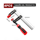 thumbnail image 2 of 4pcs de Abrazaderas De Barra De Carpintería Clips Plateado, Rojo, Negro, 2 of 5