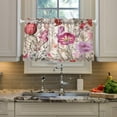 thumbnail image 5 of GZHJMY 36 Inch Length Kitchen Curtains Floral Print 2 Panels Half Window Sheer Curtains Rod Pocket Farmhouse Short Drapes for Bathroom Cafe Basement Home Decor, 5 of 7