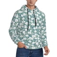 thumbnail image 2 of Naloa Floral Men's Casual Hooded Collar Drawstring Hoodies Pullover Sweatshirts Casual Long Sleeve Shirts-3X-Large, 2 of 7