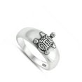 thumbnail image 4 of Oxidized Turtle Simulated Abalone Animal Ring .925 Sterling Silver Band Jewelry Female Male Size 7, 4 of 4