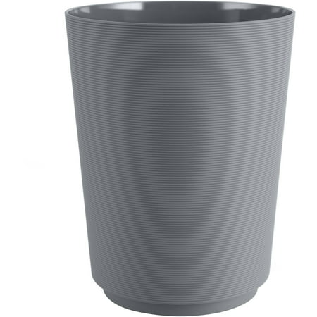 Mainstays Soft Touch Grey Bathroom Trash Can, 1 Each