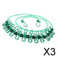thumbnail image 1 of 3x Línea de Lavado de Viaje Elástica, Línea de Cable de Ropa de Lavandería, Línea de Ropa de Lavandería Elástica Retráctil para Vacaciones, Balcón, 3 piezas, 1 of 10