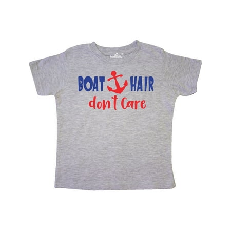 

Inktastic Boat Hair Don t Care Anchor Sailing - Red Blue Gift Toddler Boy or Toddler Girl T-Shirt