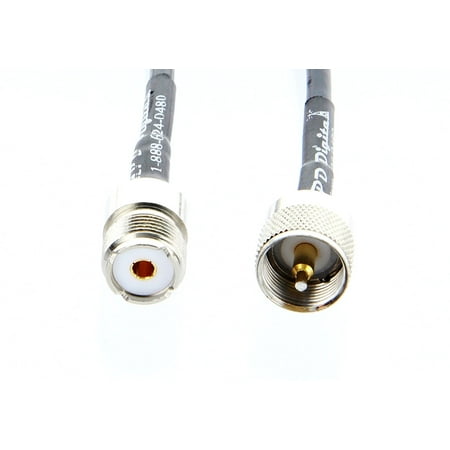 Ham Radio Base Station Kit MPD Digital Amphenol TWB-240 HF VHF UHF Coaxial Cable Ham CB Radio with PL-259 to SO-239 UHF Male and Female ()