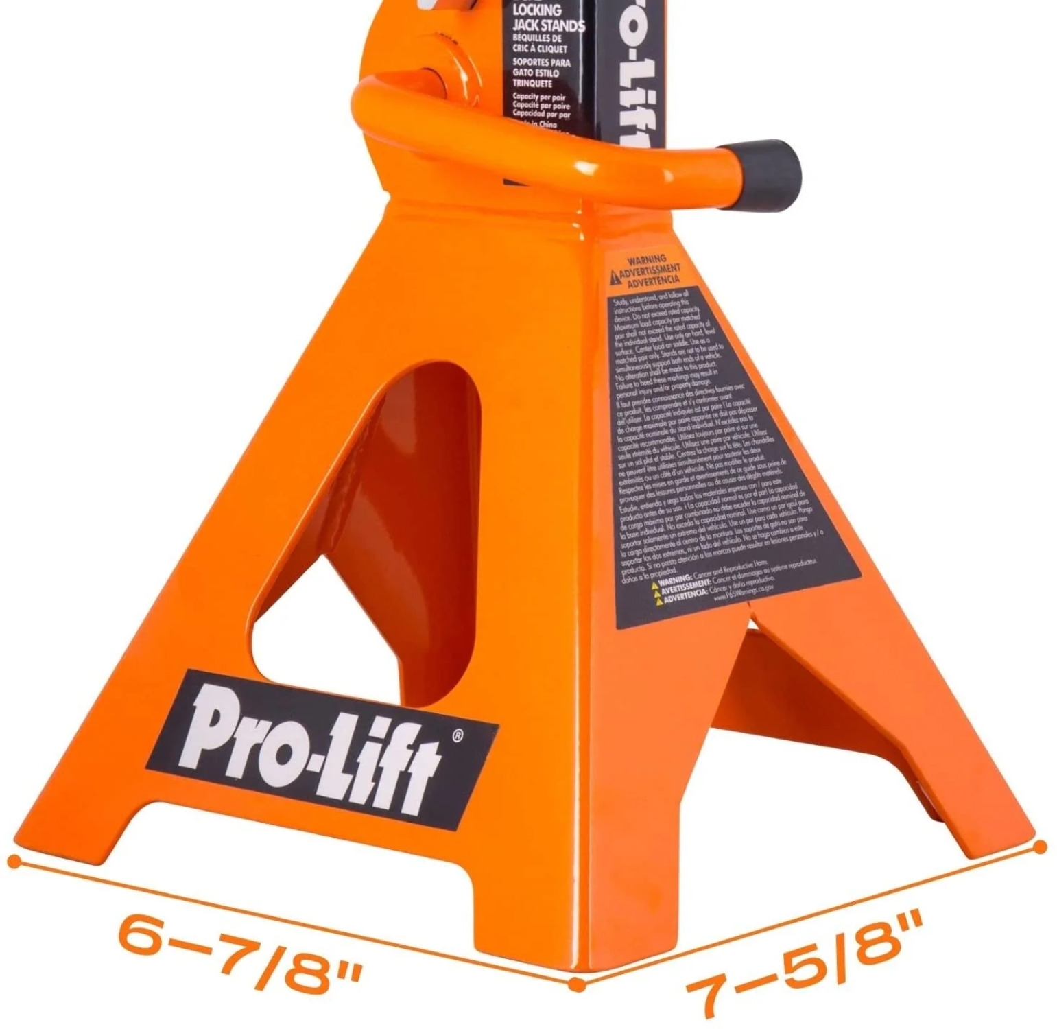 Pro-Lift Heavy Duty Jack Stands – 3 Ton in Pair with Double Pins (Handle Lock and Mobility Pin)
