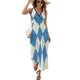 thumbnail image 1 of Vestido De Noche De Lujo Sin Mangas Para Mujer, Diamond Grid Vestido De Fiesta, 1 of 5