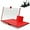 Red-12inch, variant on Screen Magnifier 2025 New Version, Thin Foldable Pull Out 10/12 Inch 3D HD Video Phone Amplifier for Smart Mobile Phones Movies, Mobile Phone Screen Magnifying Stand Black White Red(White-10inch)