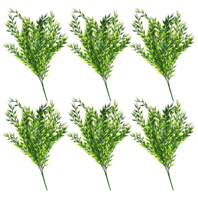 Ruiboury 6pack/lot Atmosphere With Fake Plastic Plants Adding Tranquility To Any Space As Shown 1Set