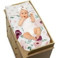 thumbnail image 3 of Sweet Jojo Designs Watercolor Floral Pink White and Green Changing Pad Cover, 3 of 6