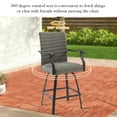 thumbnail image 2 of Iwicker Patio Rattan Bar Stools Outdoor Swivel Bar Stools Patio Height Chairs with Padded Seat, Set of 2, 2 of 8