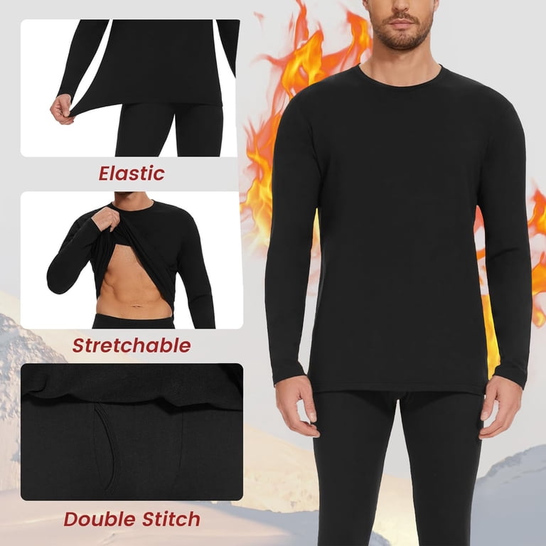 DAKIMOE Men's Fleece-Lined Thermal Underwear Set photo 3