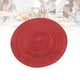 thumbnail image 3 of Mantel individual redondo de lino y algodón tejido, estilo occidental, antideslizante, resistente al calor, para mesa de comedor (rojo, L), 3 of 7