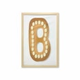 thumbnail image 1 of Christmas Alphabet Wall Art with Frame, Christmas Gingerbread Shaped as B Letter with Creamy Dots, Printed Fabric Poster for Bathroom Living Room, 23" x 35", Amber Cream and White, by Ambesonne, 1 of 2