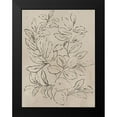 thumbnail image 2 of Jensen, Asia 19x24 Black Modern Framed Museum Art Print Titled - Outlined Leaves I, 2 of 5